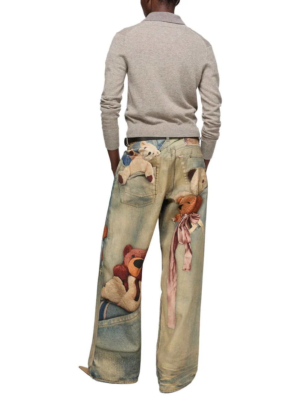 Acne Studios Women Fitted Cardigan Greige Melange - Image 4
