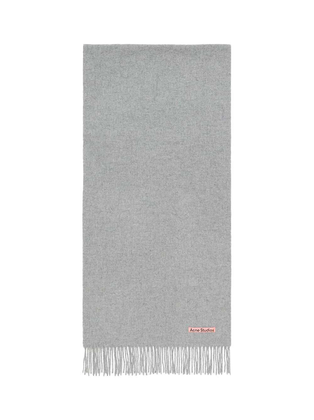 Acne Studios Unisex Fringe Wool Narrow Scarf grey - Image 2