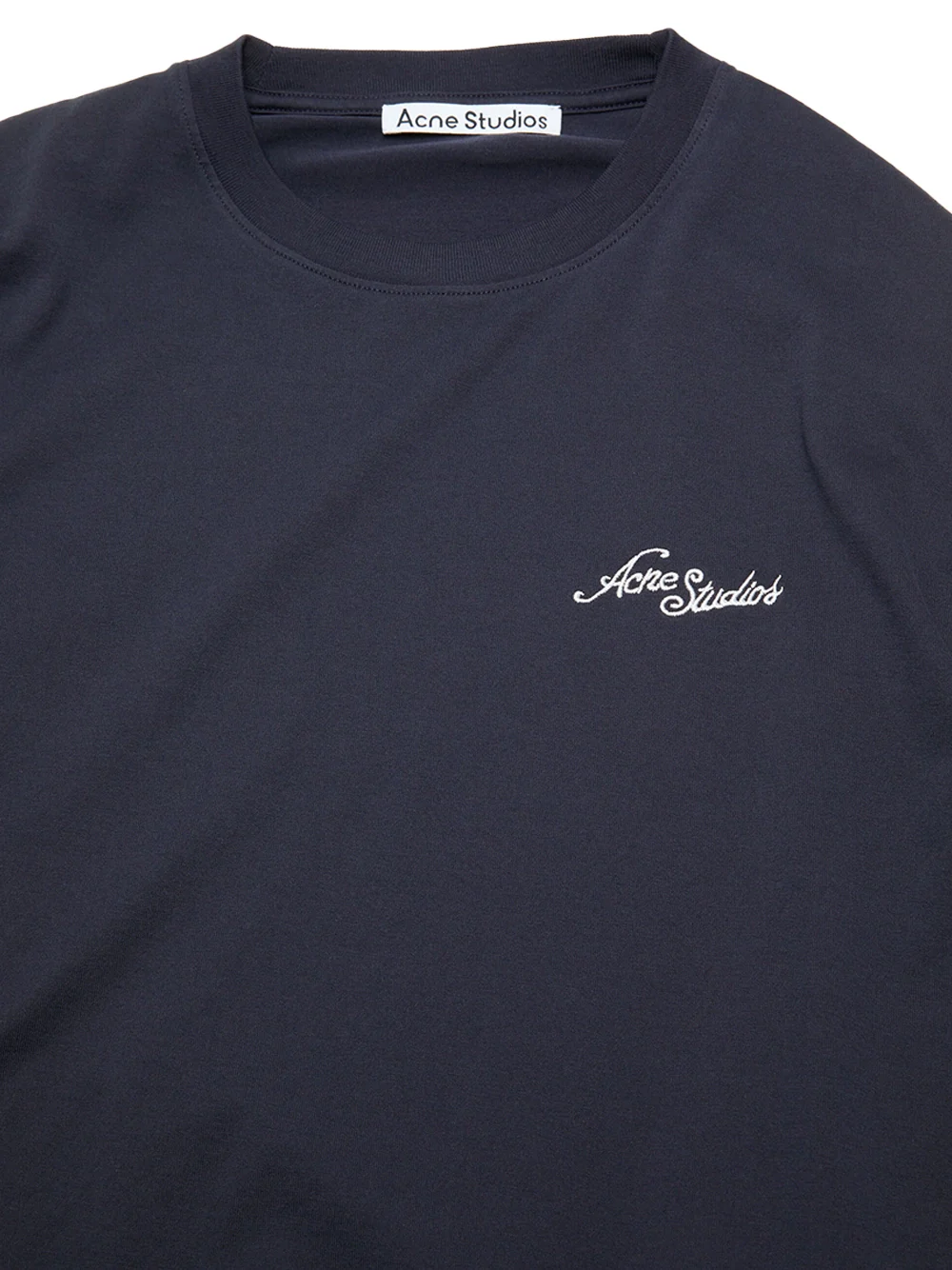 Acne Studios Women Jersey T-Shirt Dark Navy - Image 3