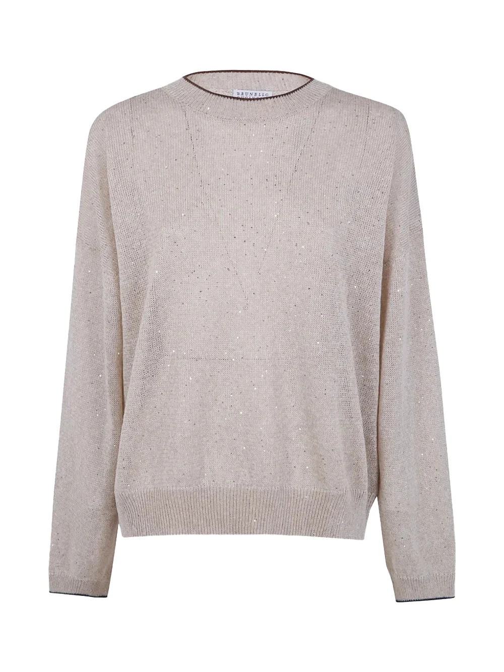 Brunello Cucinelli Sequin Sweater Beige