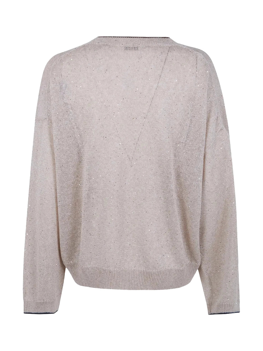 Brunello Cucinelli Sequin Sweater Beige - Image 2