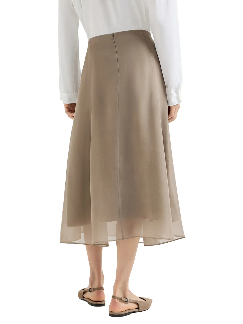 Brunello Cucinelli Crispy Silk Circle Skirt Rope - Image 6