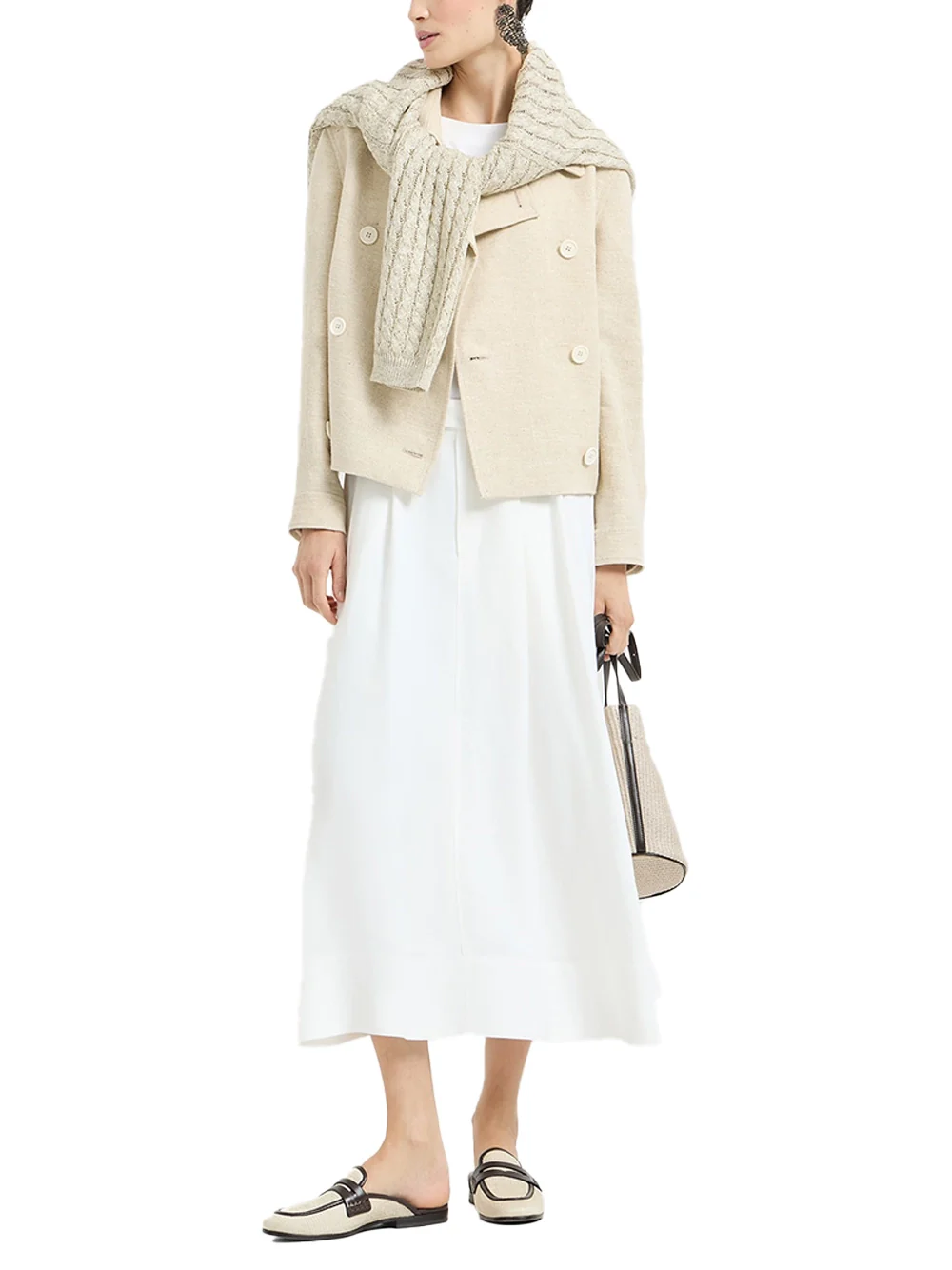 Brunello Cucinelli Dazzling Cable Sweater Beige - Image 2