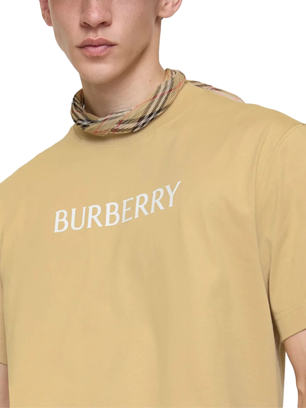 Burberry Men Seth Logo T-Shirt Flax - Image 3
