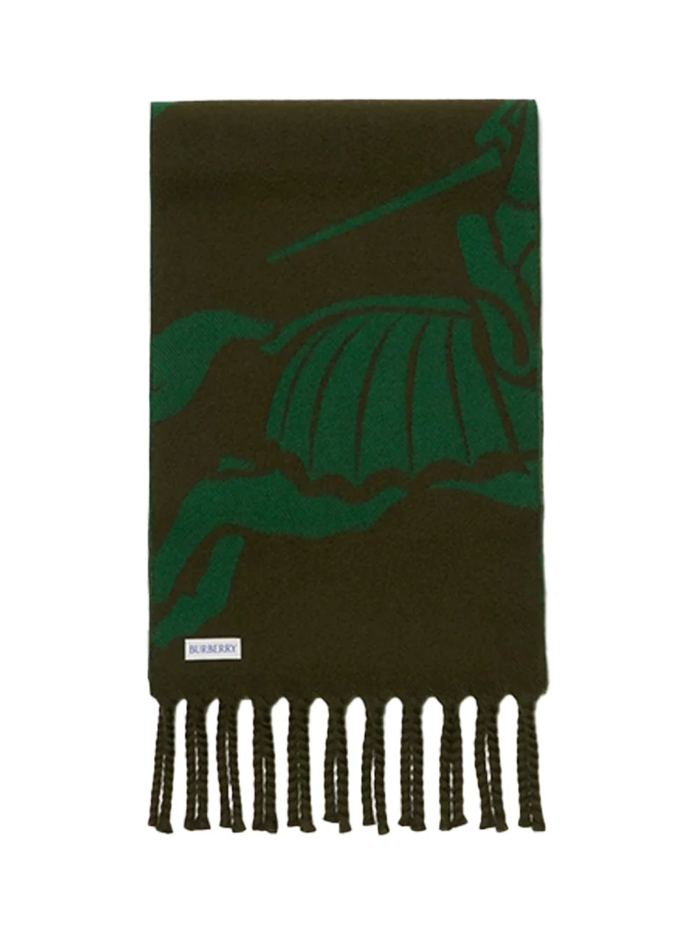 Burberry Reversible EKD Wool Scarf Green - Image 2