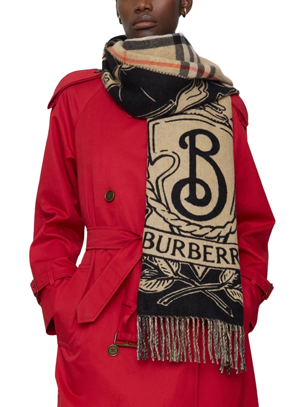 Burberry Stormy Knight Reversible Scarf Sand - Image 5