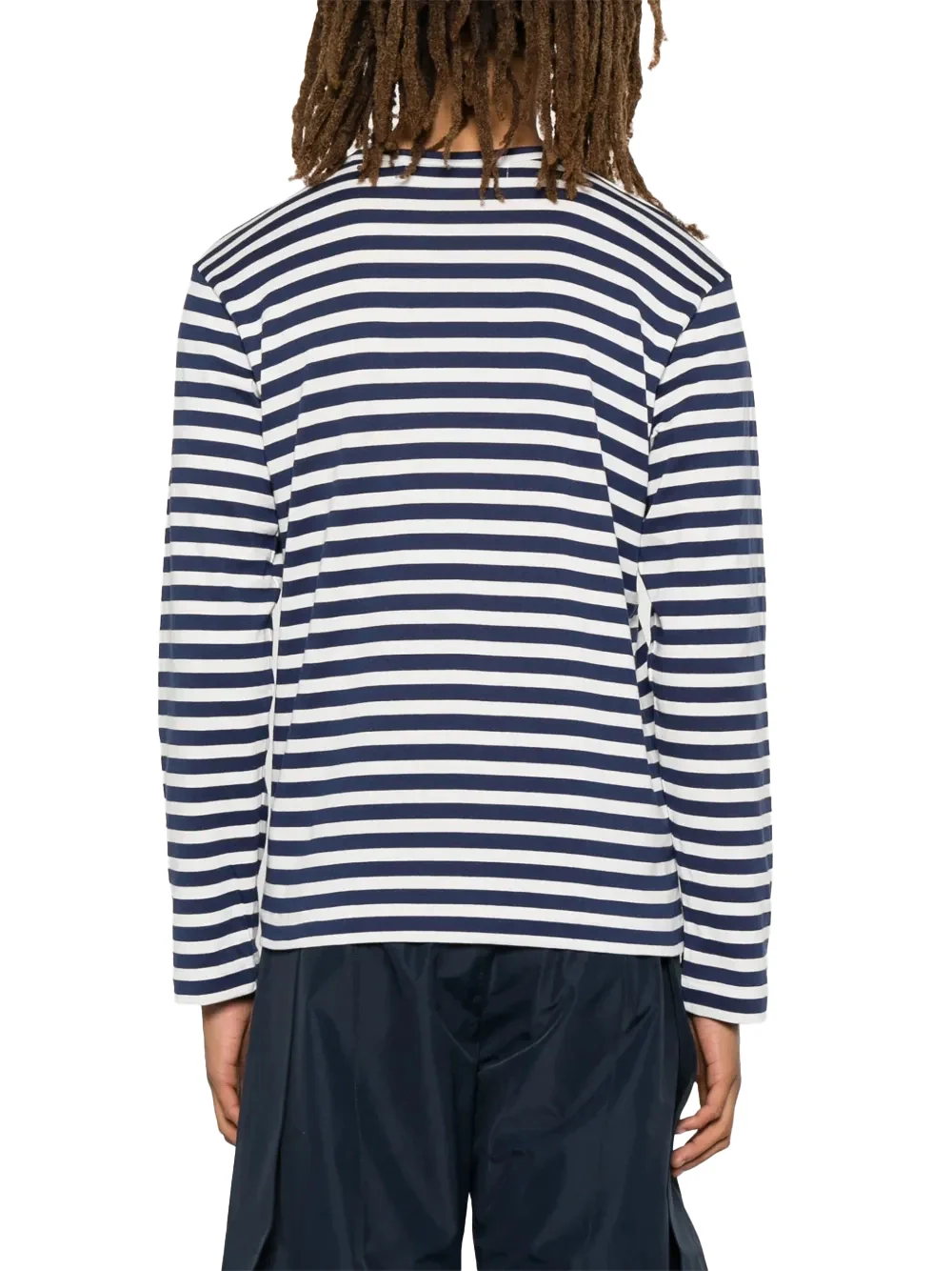 Comme Des Garçons Play Striped T-Shirt Navy - Image 8