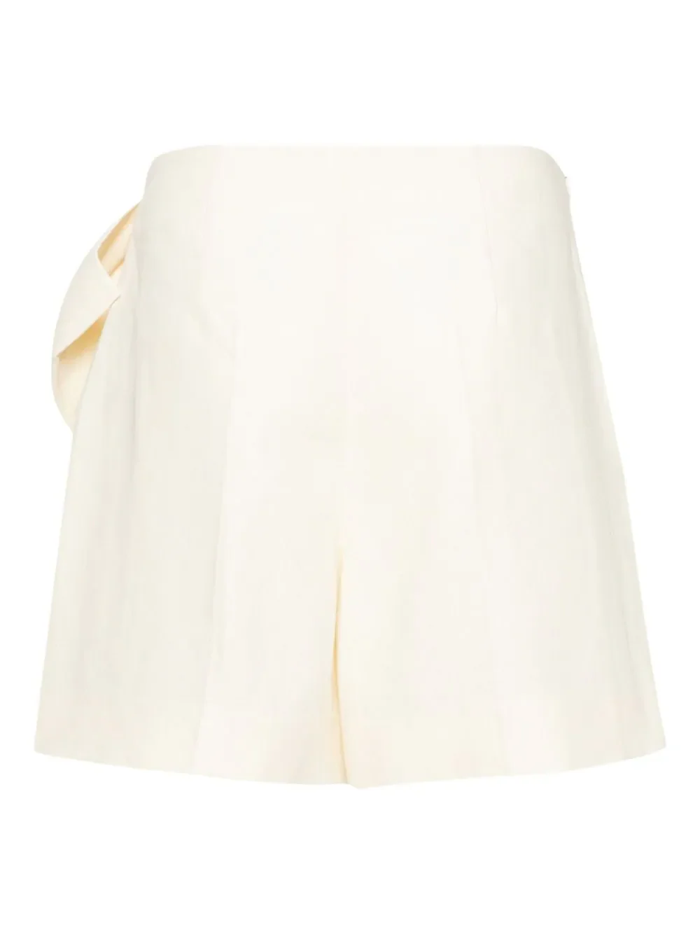 Chloé Bow Detail Linen Shorts Coconut Milk - Image 3