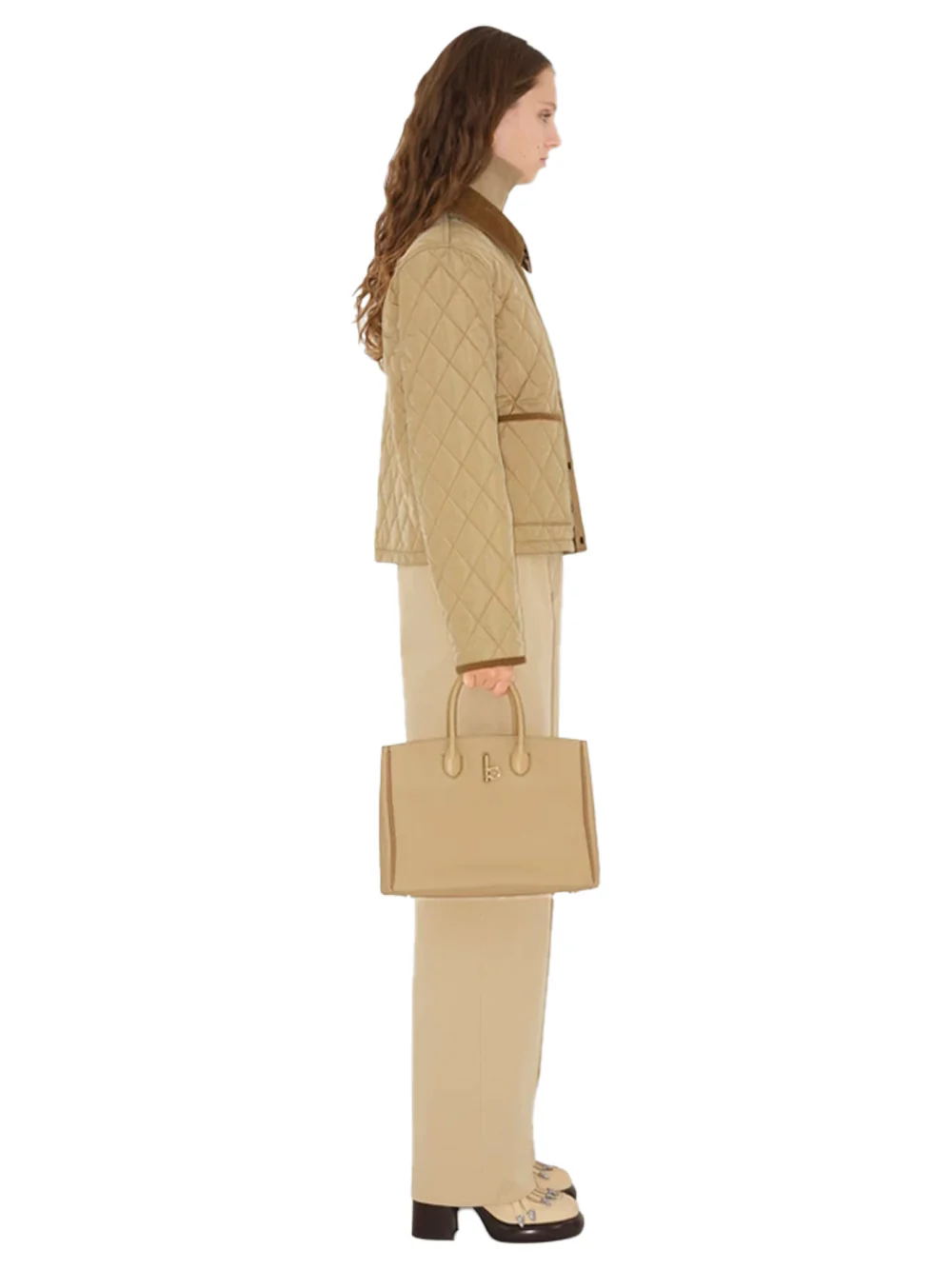 Burberry Women Quilted Jacket Sand/Flax - Image 3