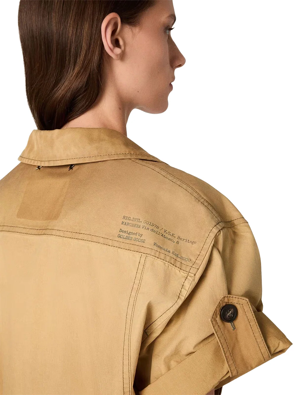 Golden Goose Safari Dress Beige Green - Image 6