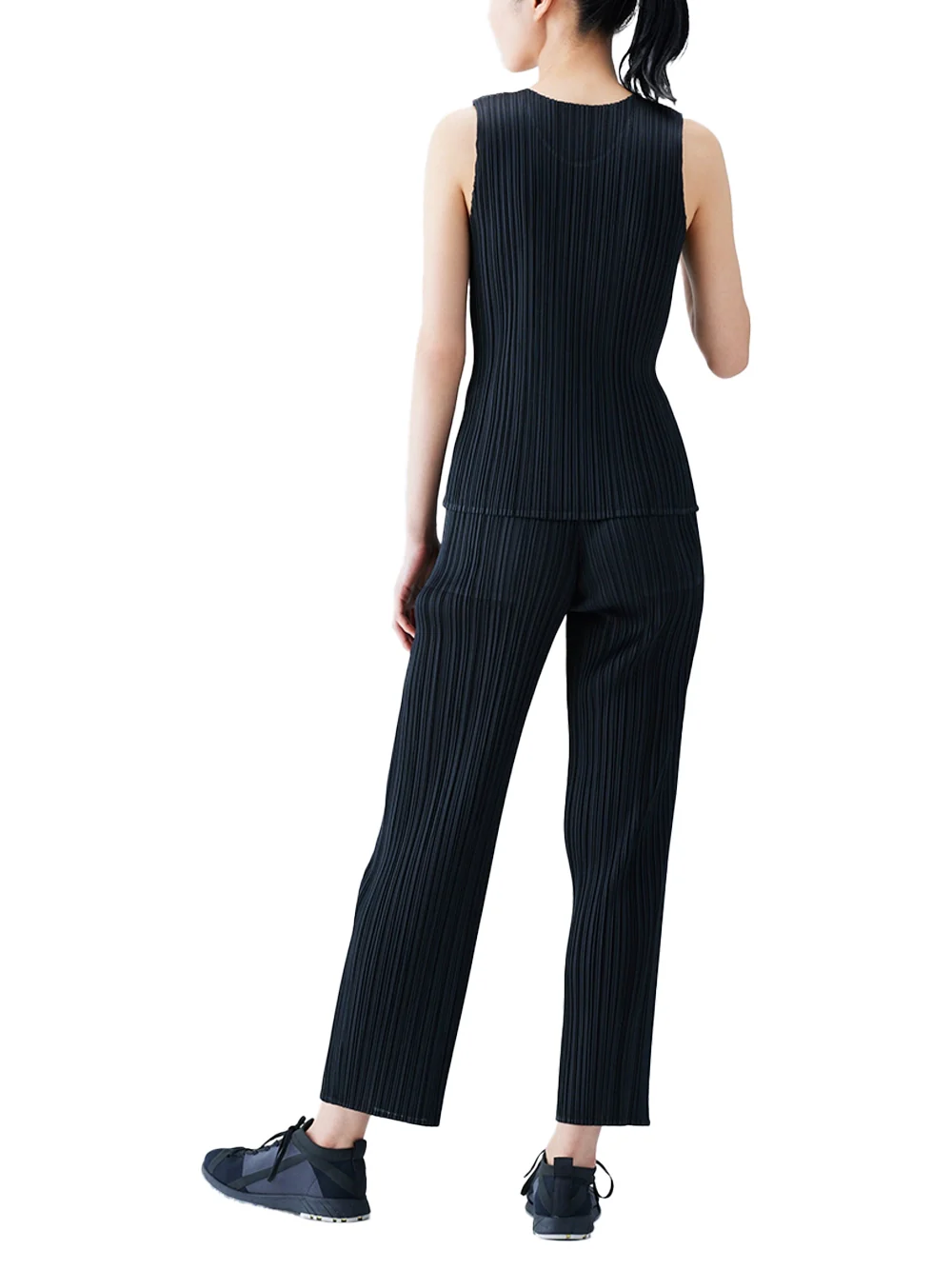 Issey Miyake Pleats Please Basics Trousers Black - Image 4