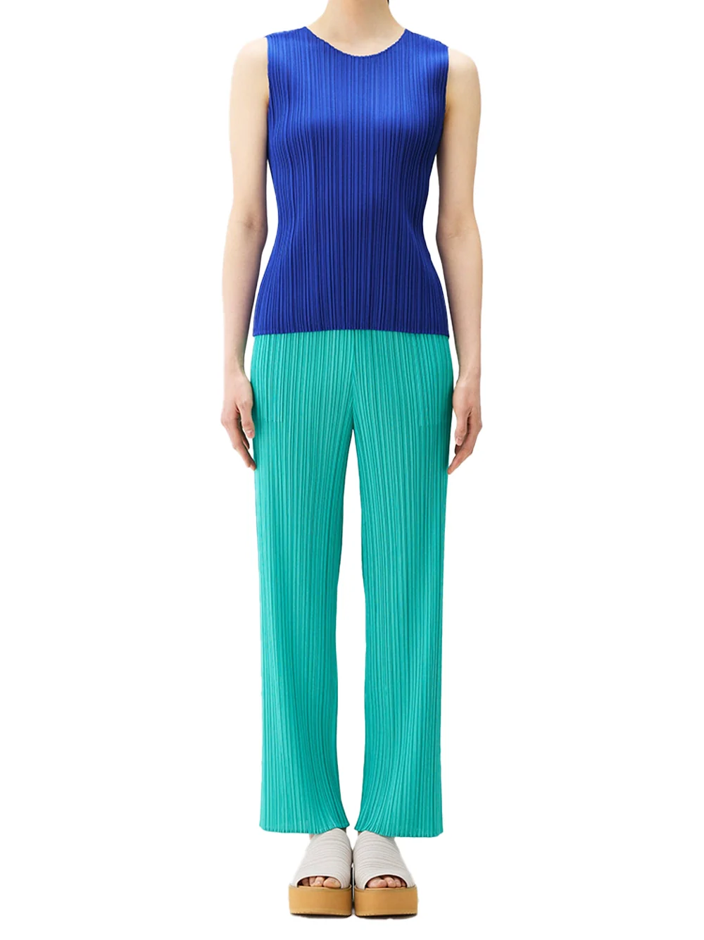 Issey Miyake Pleats Please Monthly Top Blue - Image 2