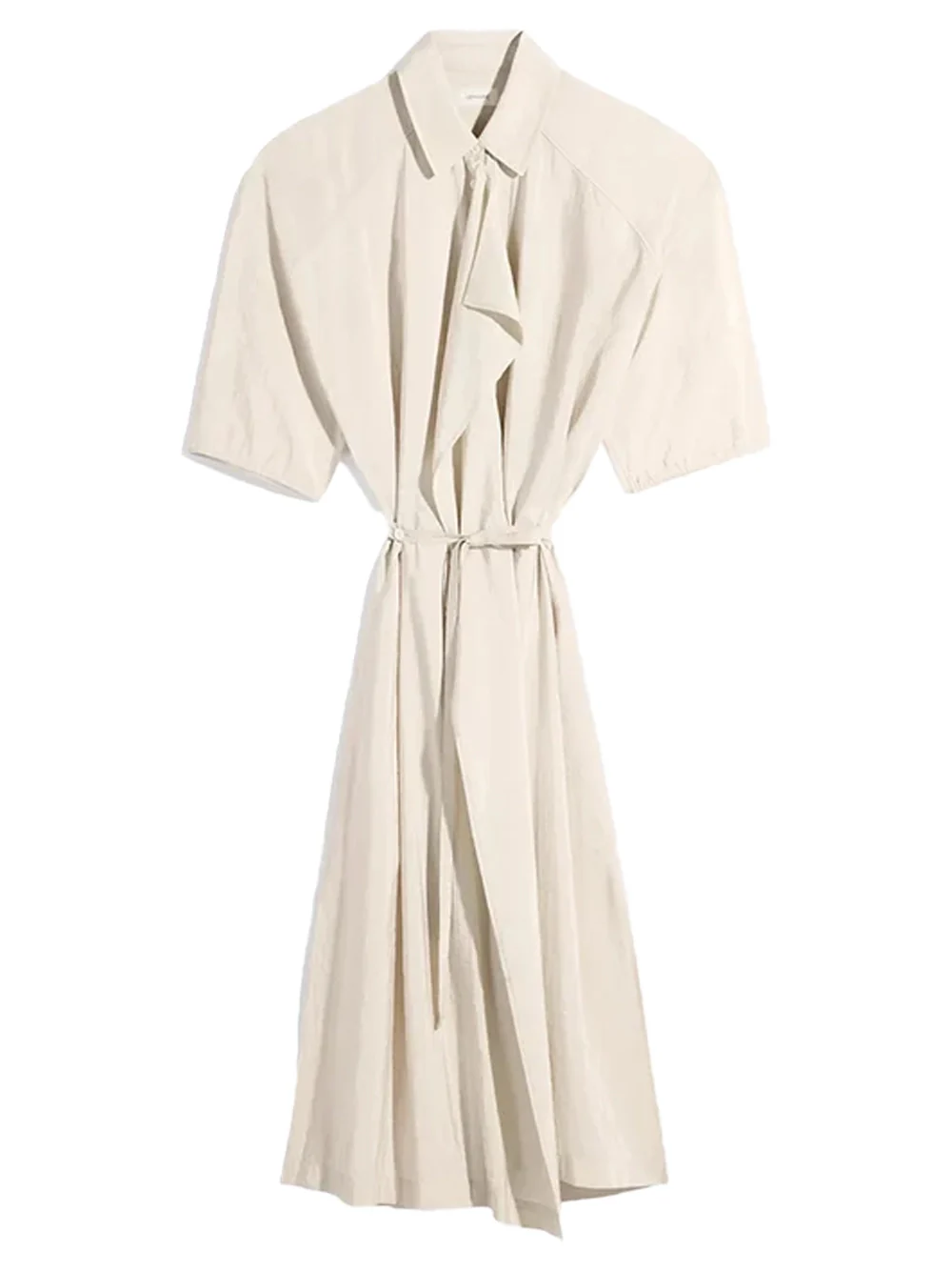Lemaire Asymmetrical Shirt Dress Oat Milk