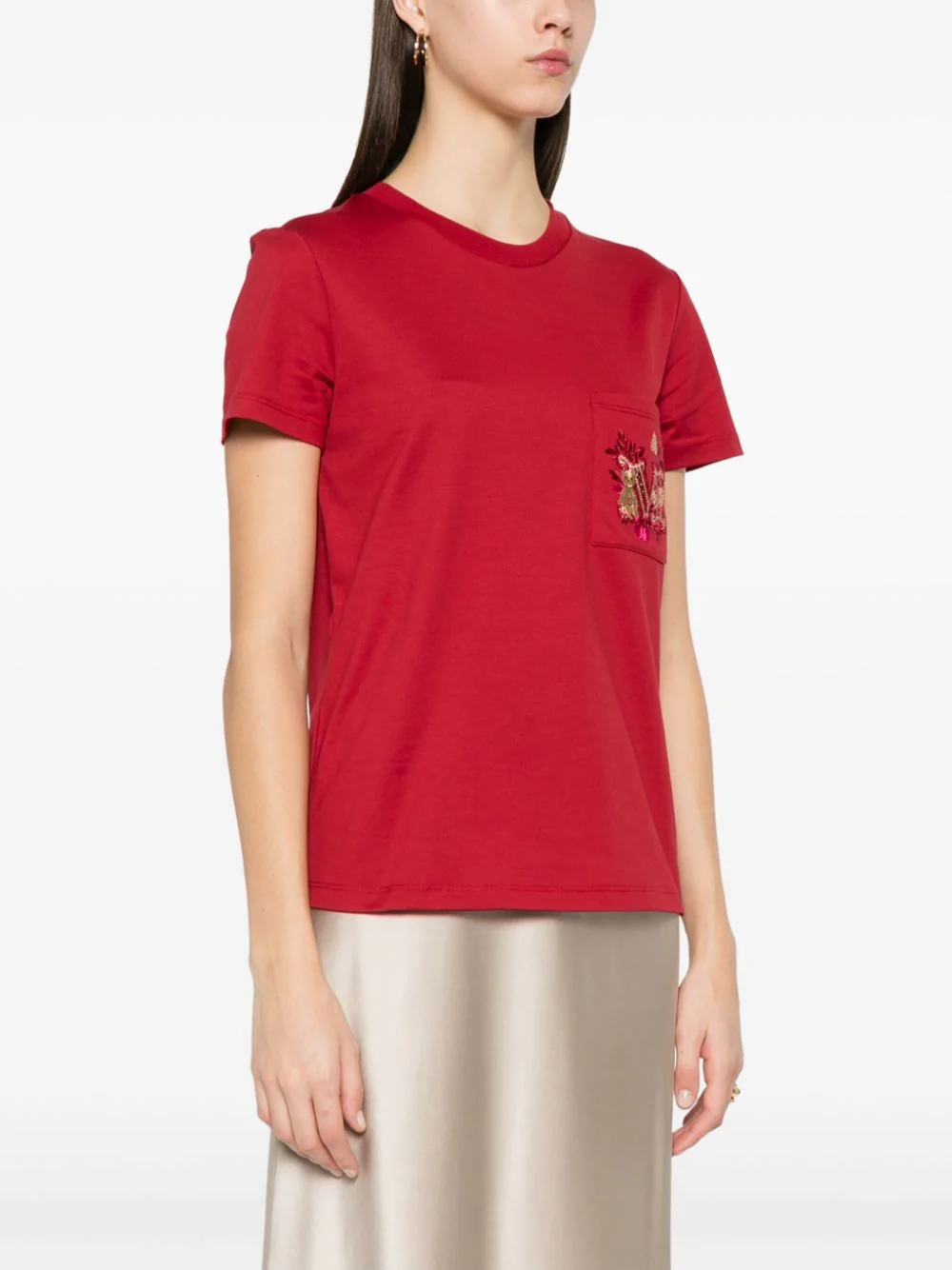 Max Mara Nunzio T-Shirt Red - Image 3