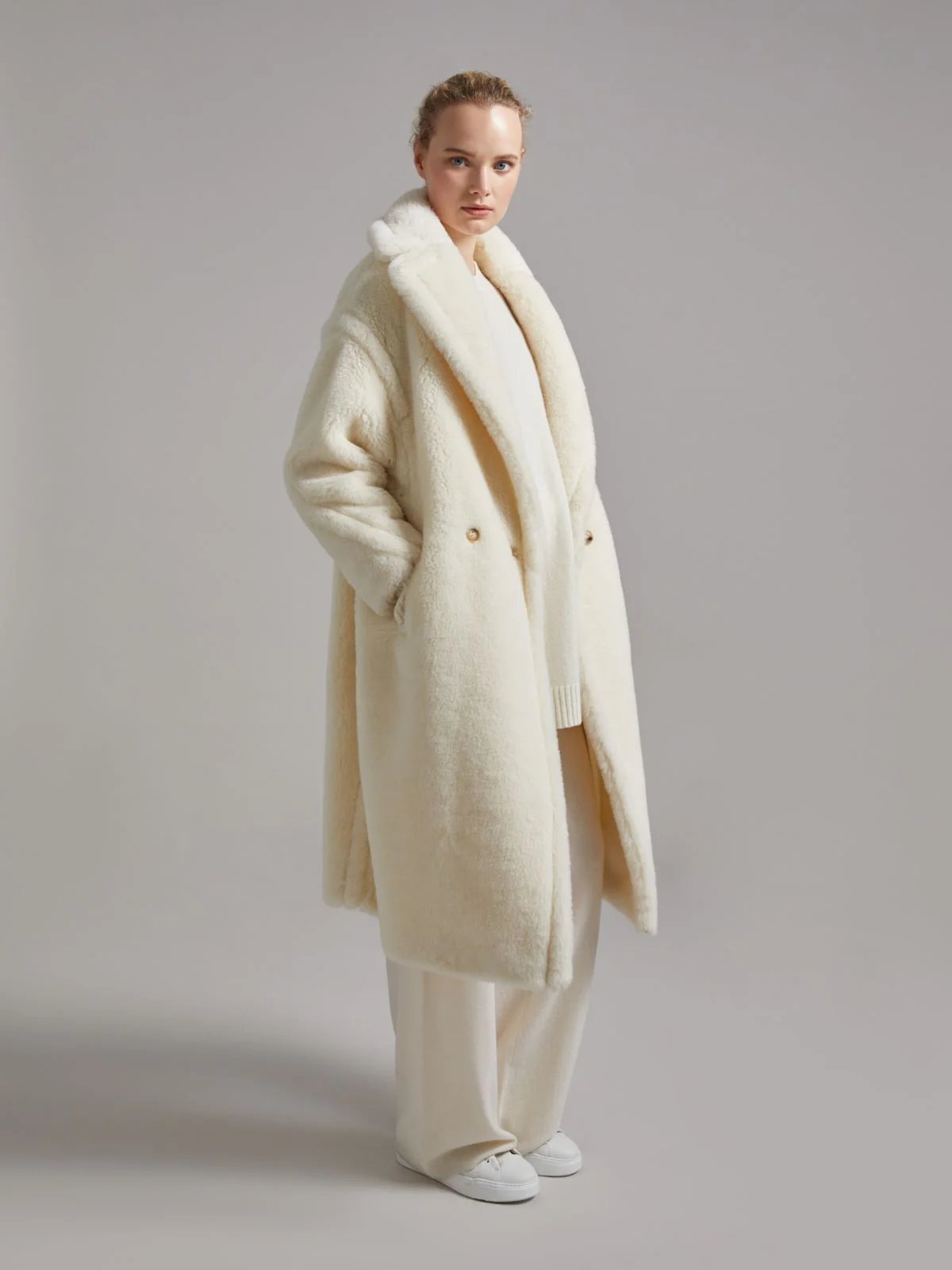 Max Mara Tedgirl Coat White - Image 3