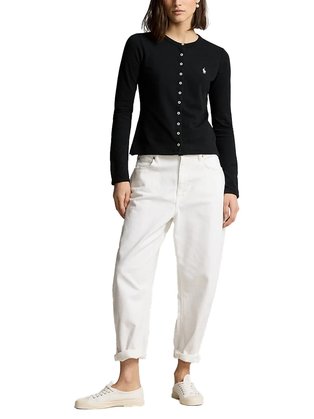 Ralph Lauren Mesh Cardigan Black - Image 2
