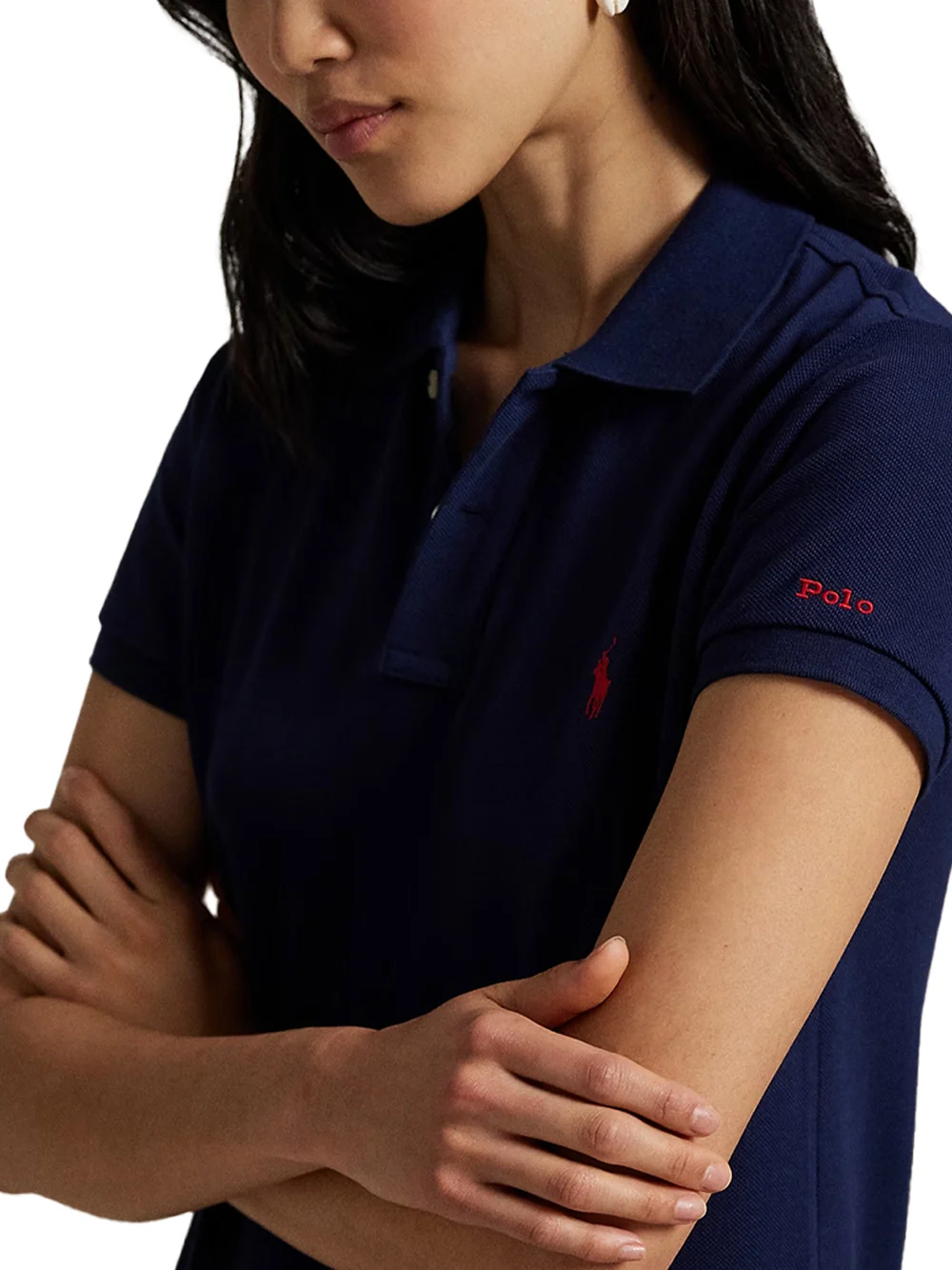 Ralph Lauren Mesh Polo Dress Newport Navy - Image 4