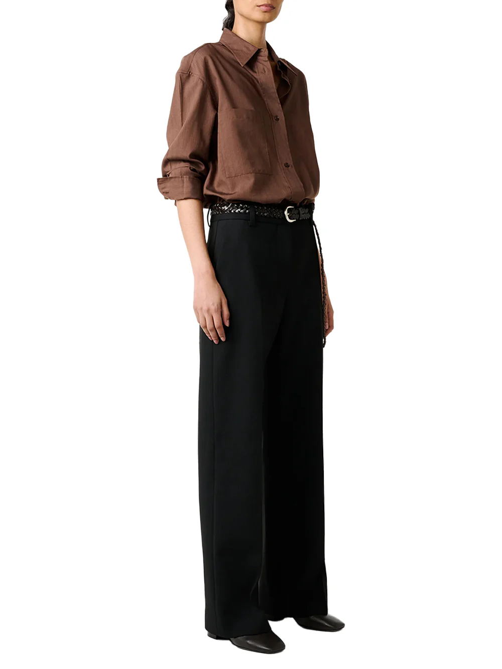Studio Nicholson Leto Stripe Shirt Brown - Image 5