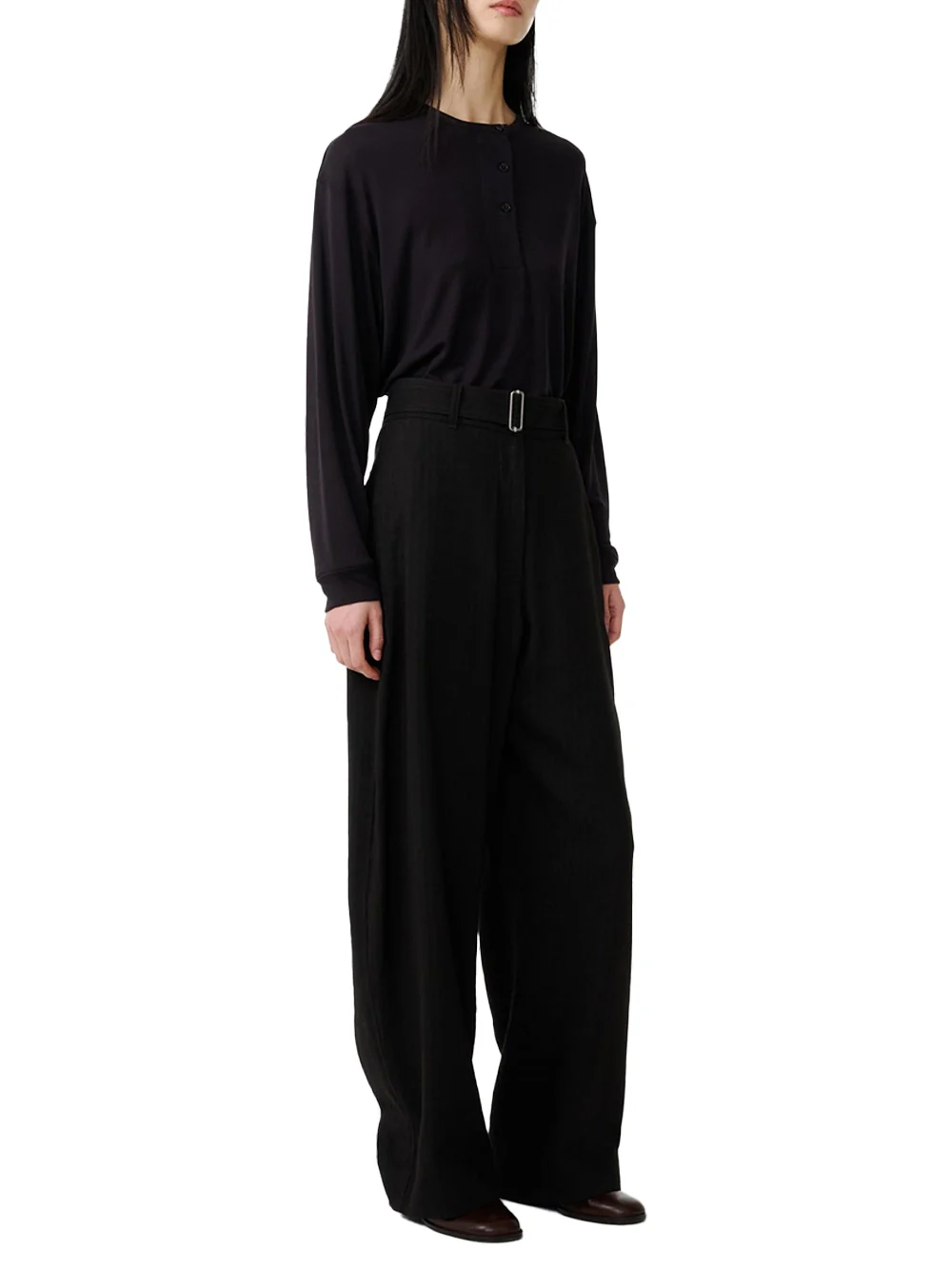 Studio Nicholson Rutas Jersey Black Grape - Image 3