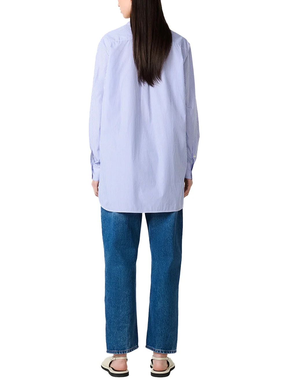 Studio Nicholson Ruthe Denim Pant Worn Wash Indigo - Image 6