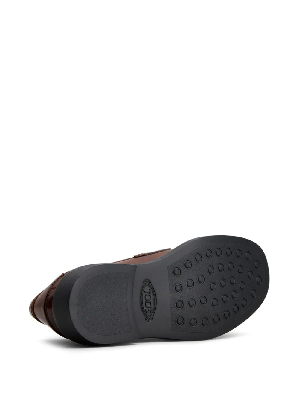 Tod's Logo Plaque Leather Loafers Brown - Image 7