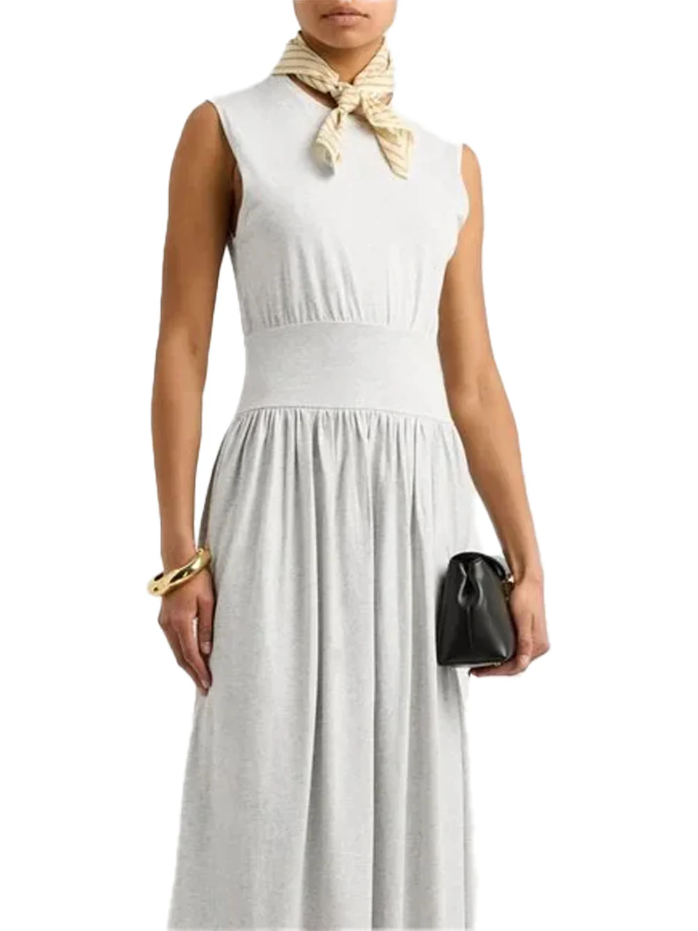 Toteme cotton tea dress P.grey melange - Image 2