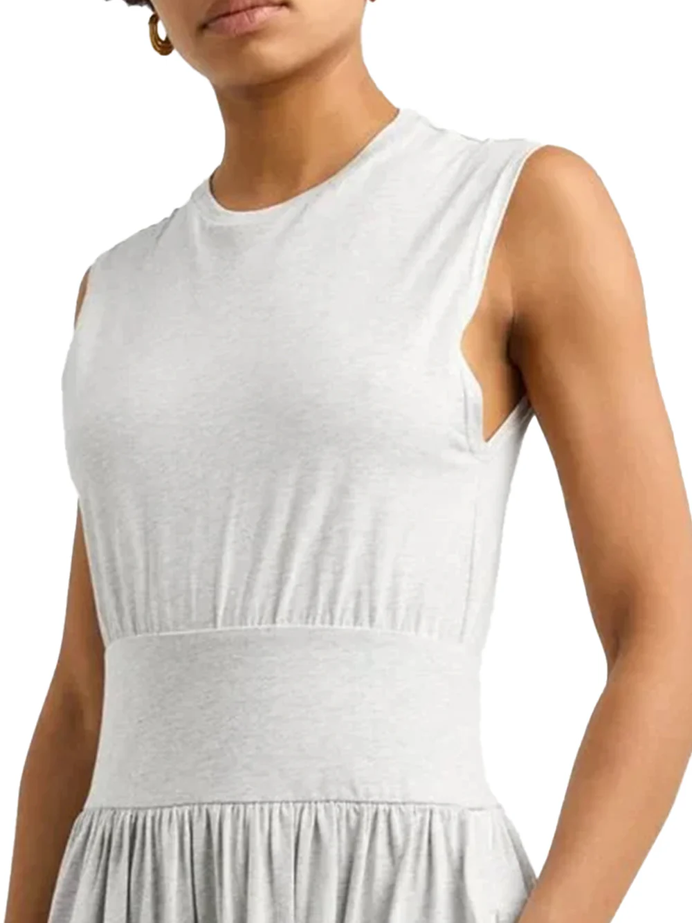 Toteme cotton tea dress P.grey melange - Image 4