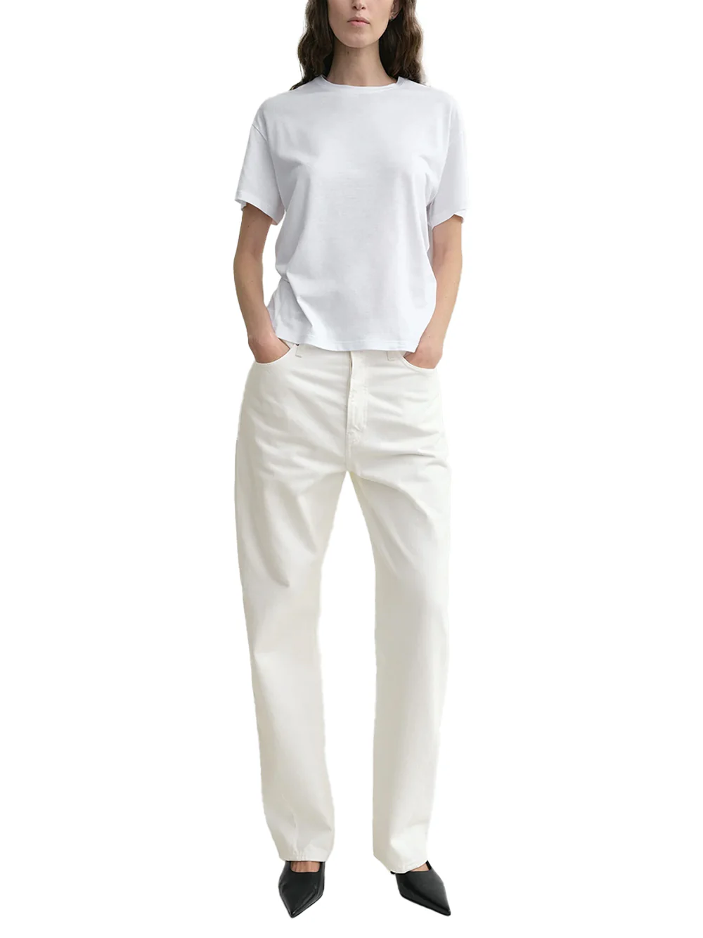 Toteme Twisted Seam Denim Full Length White - Image 2