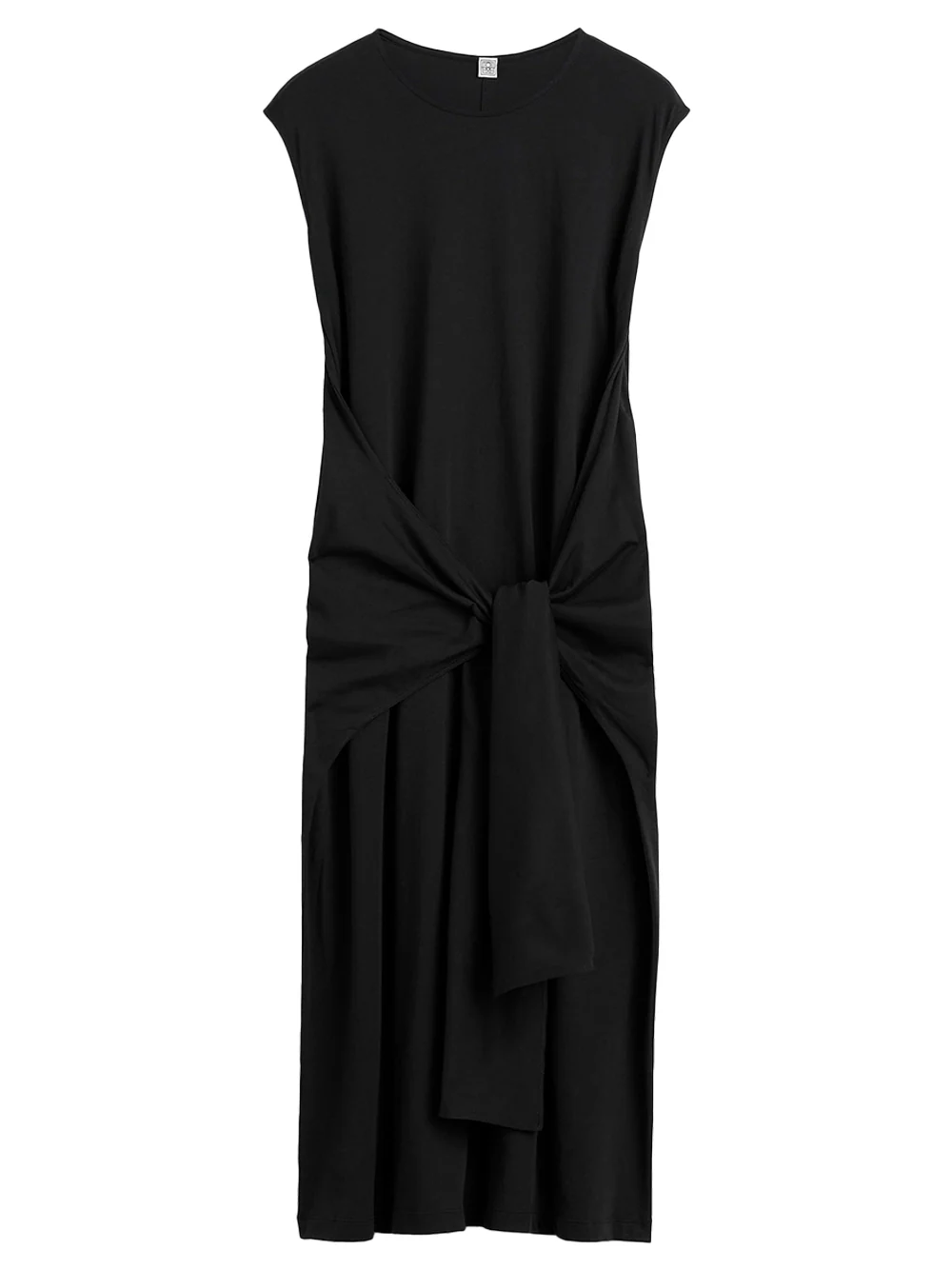 Toteme Tie-waist Jersey Dress Black