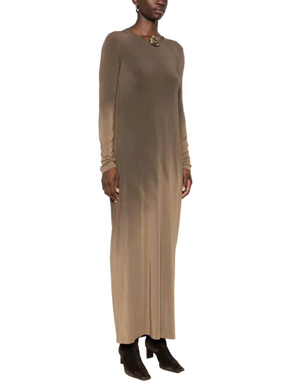 Uma Wang Tea Dress Olive / Brown - Image 3