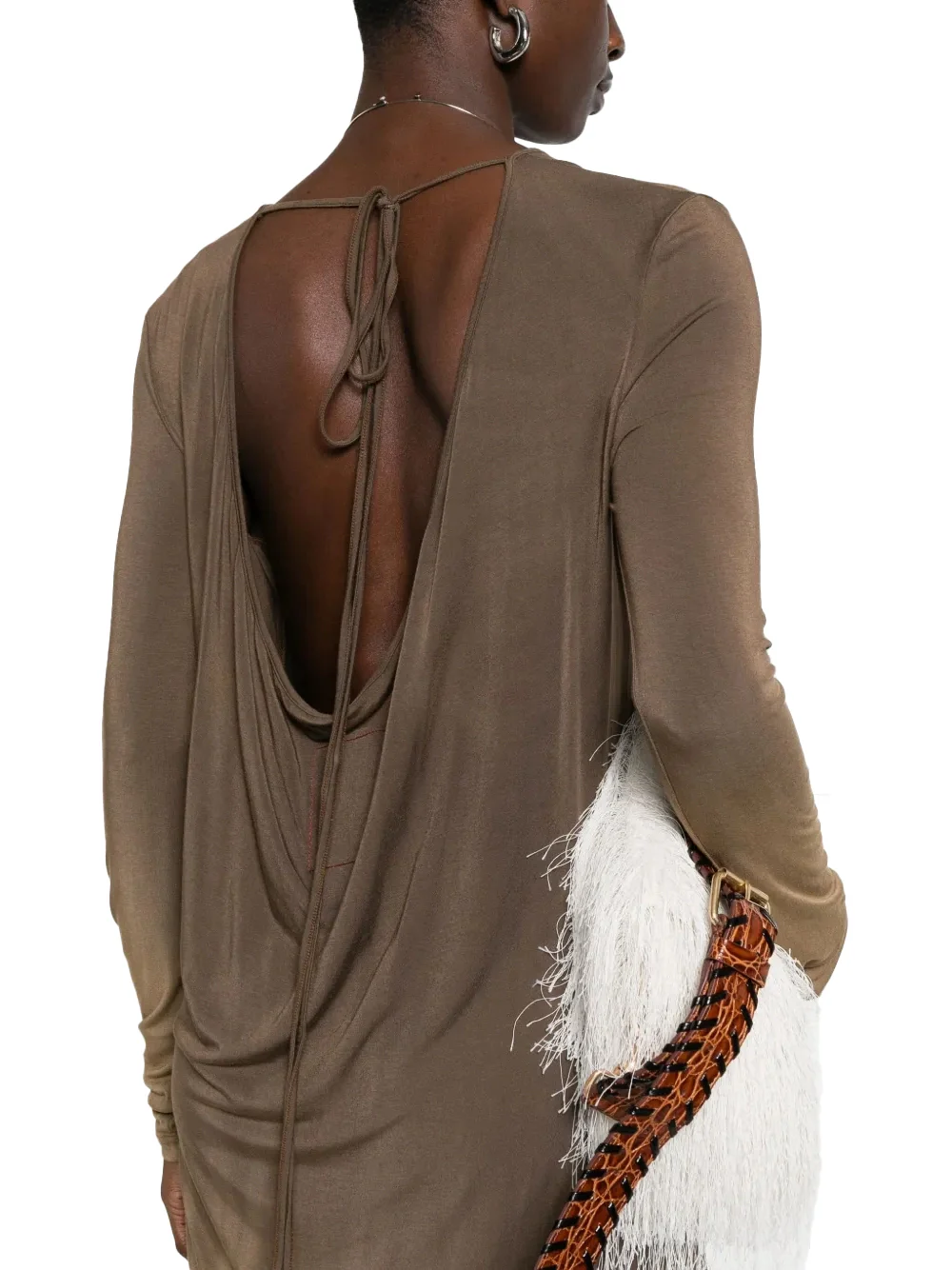 Uma Wang Tea Dress Olive / Brown - Image 5