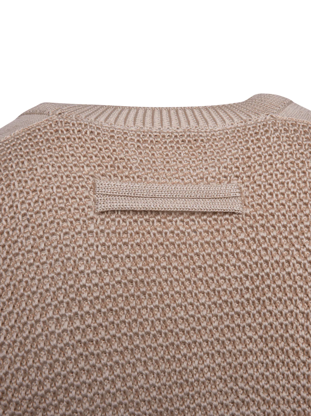 Zegna Men Honeycomb-Knit Cotton-Blend Jumper Beige - Image 3