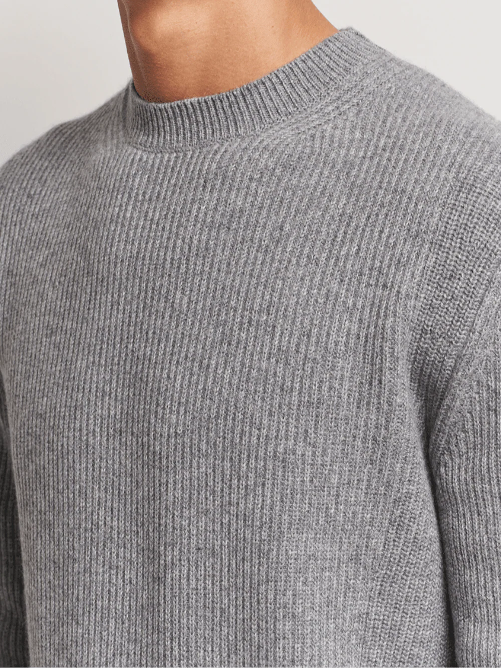 Zegna Men Oasi Cashmere Sweater Grey - Image 4