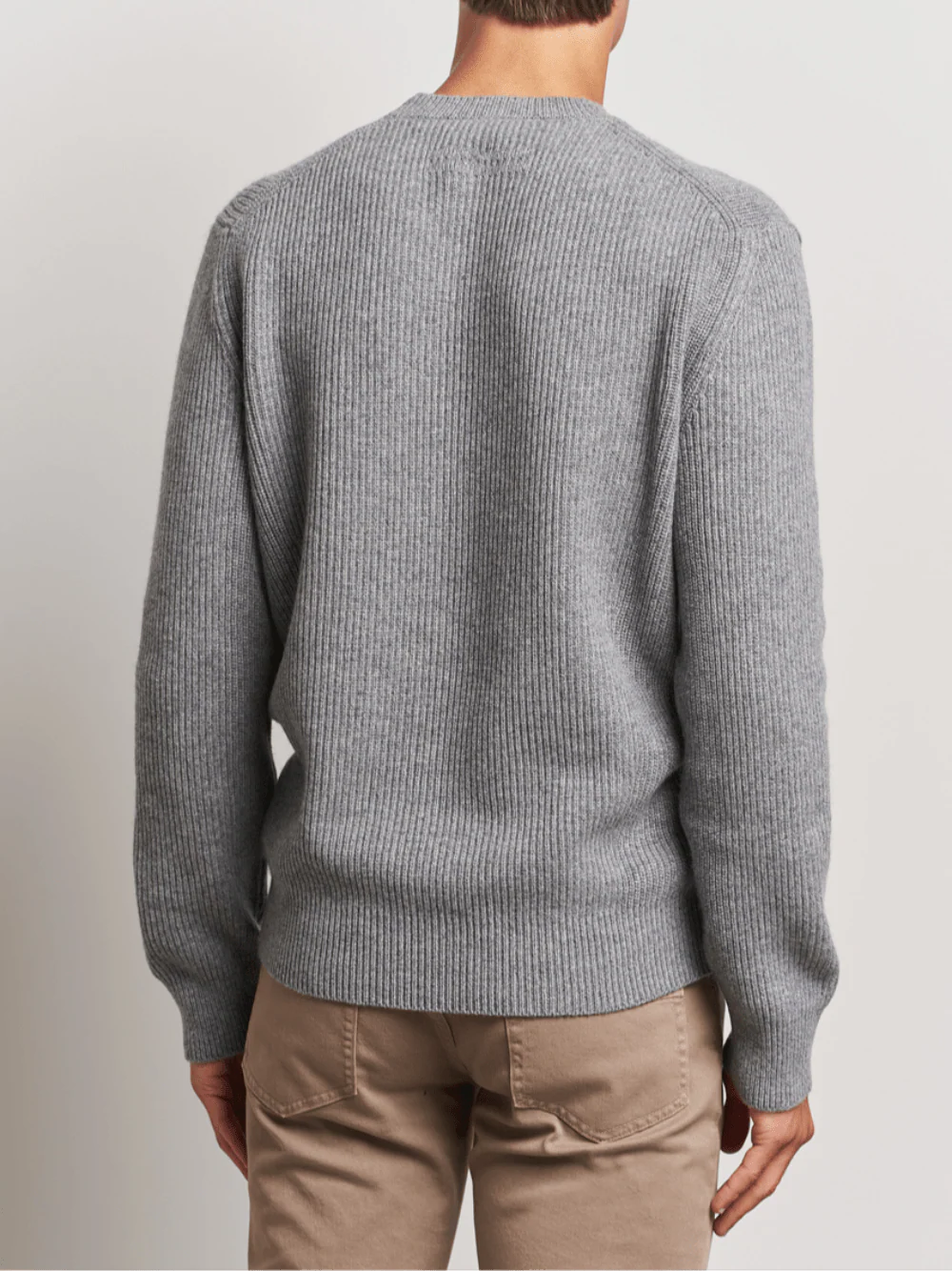 Zegna Men Oasi Cashmere Sweater Grey - Image 5